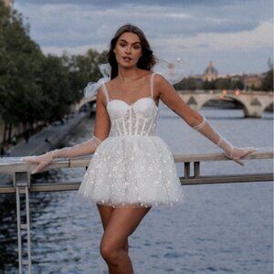 Rosie Etienne - Rosie Bridal Mini Dress Size UK 12 / US 8
